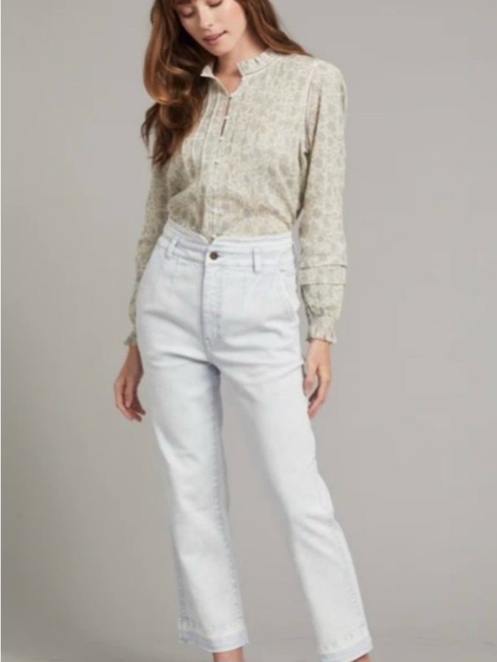 Faherty Rikki Light Wash High-Rise Jeans